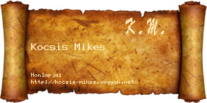 Kocsis Mikes névjegykártya