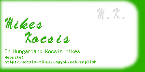 mikes kocsis business card